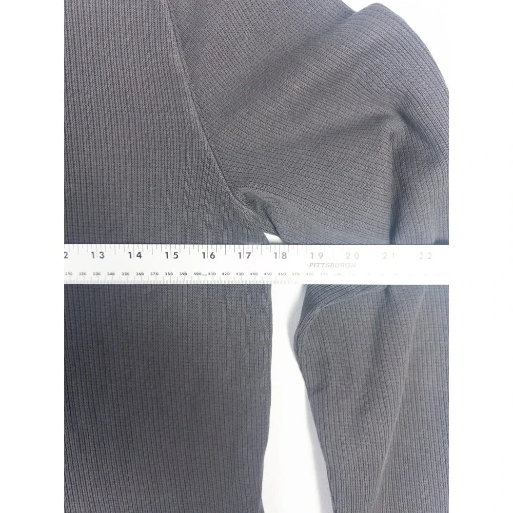 NWT Madewell‎ Womens Sweater XS Heather Gray Pullover Solid Knit Cotton